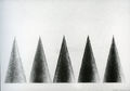 Κωνσταντίνος Ξενάκης, Cones, 1970, gouache σε χαρτί, 44 x 62 εκ.