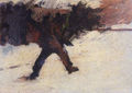 Yannis Psychopedis, Demonstration, 1962, oil, 44 x 54 cm